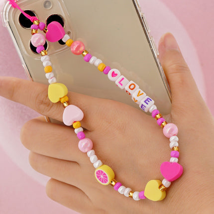 Factory direct supply handmade beaded mobile phone lanyard bluetooth speaker lanyard flashlight fan selfie stick U disk sling