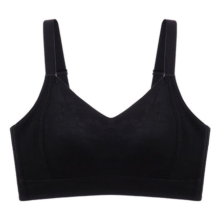 Large Chest Small Underwear Women's Thin Seamless Full Cup Breast-closed Anti-sagging Small Ultra-thin Lace Bra