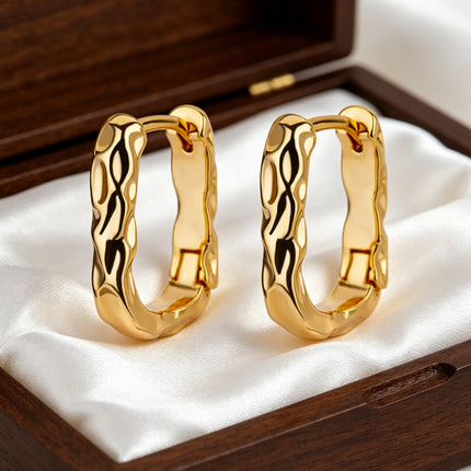 European and American Niche Earrings Design Light Luxury High-End Earrings for Women Summer Simple and Versatile Copper Gold-Plated Earrings Wholesale