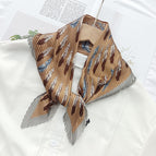 L024-116-03 coffee / 70cm wrinkled square towel