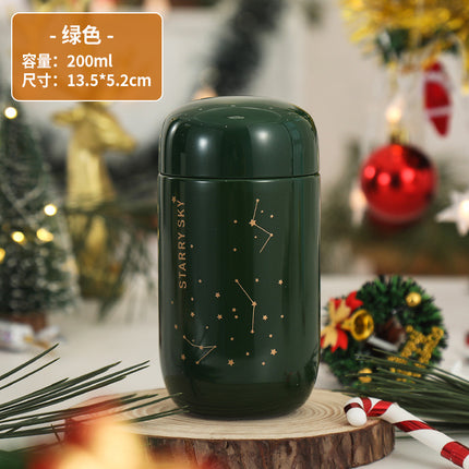 New Mini Portable letter starry Cup 304 stainless steel vacuum Cup fashion simple pocket Cup logo