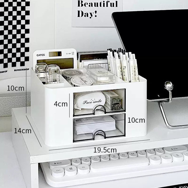 Jiugongge Desktop Storage Box Transparent Drawer-Type Compartment Student Dormitory Table Wall-Mounted Sundry Storage Box
