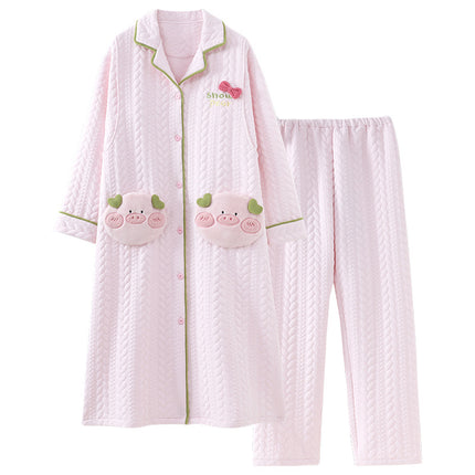 Yuezi Clothing with Chest Pad Autumn and Winter Air Cotton Thickened Warm Abdominal Pants Pregnant Women's Breastfeeding Skirt dress