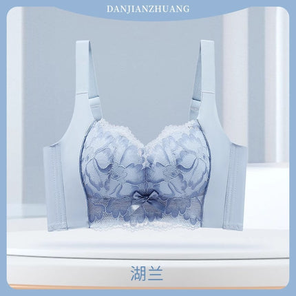Sexy lace breast-collecting anti-drooping lifting underwear women's adjustable push-up comfortable bra without steel ring support