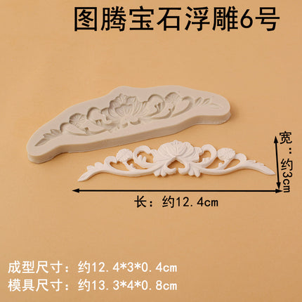 Embossed combination of various photo frame flower frame edge silicone handmade chocolate candy cake mold candy tool