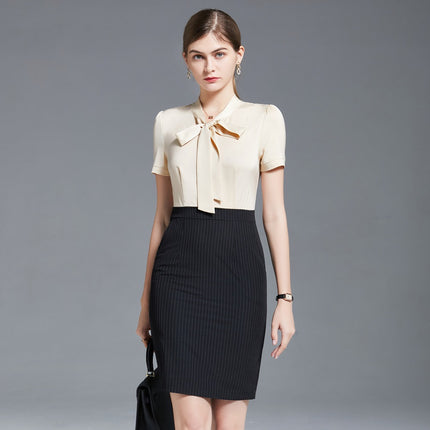 2024 Summer Fashion Women's Clothing Professional dress Female Temperament Goddess Fan Hotel Work Clothes Jewelry Shop Beautician