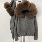 Gray + leather coffee