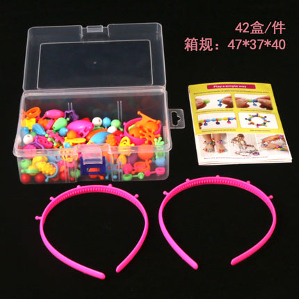 Source Factory Versatile Creative Pop Art String Beads Insert Kidsren's Beaded Toy Beads DIY Girl Bracelet Necklace