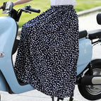 Navy blue white dot-Sun-proof skirt / Free size (40.00 kg-85.00 kg