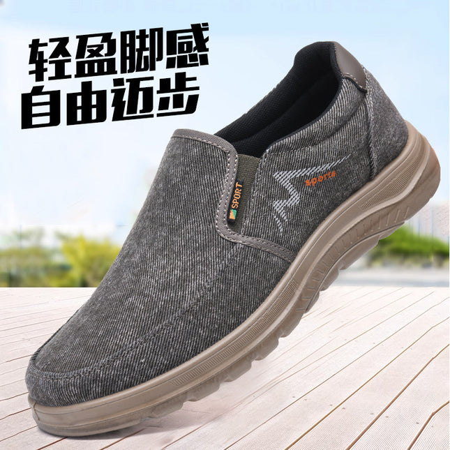 Spring and Autumn New Men's Casual Single-layer Shoes Light Sole Old Beijing Men's Cloth Shoes Outdoor Breathable Shoes