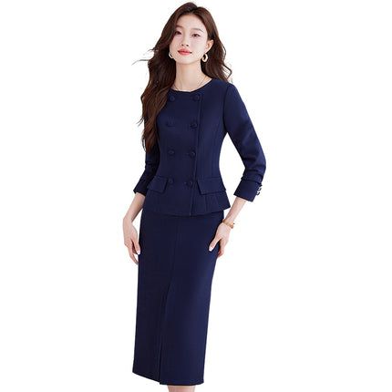 Suit Set Women 2024 Autumn Fashion Professional Wear Hotel Beauty Salon Front Desk Work Clothes Set