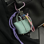 green small woven bag