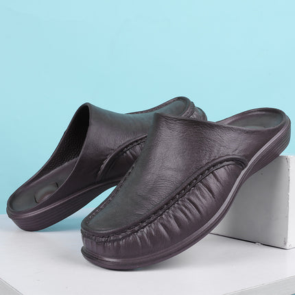 Cross-Border New Large Size Sandals for Summer Indoor and Outdoor Wear Home Men's Fashion Soft-Soled Half-Slippers Factory Direct Sales