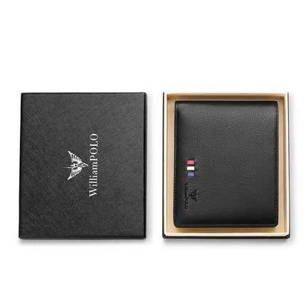 King Paul Wallet Men's Short Leather Wallet Head Layer Cowhide Horizontal Ultra-thin Men's Wallet Card Bag Wholesale
