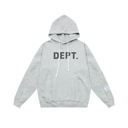 Gallery Dept Letter Printed High Street Terry Hoodie Autumn and Winter Loose High Street Hooded Sweatshirt for Men and Women Couples