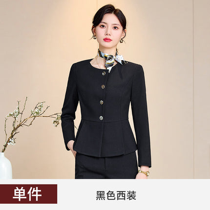 High-end suit suit female 2024 new hotel manager front desk jewelry shop beauty salon professional temperament work clothes