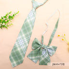 Jk054 cedar plaid [tie + collar flower]