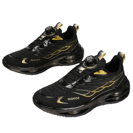 Men's Shoes 2025 New Autum Breathable Running Shock-Absorbing Trendy Shoes Swivel Buckle Mesh Casual Shoes Youth Sports Trend