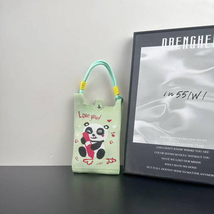 Cross-Border Mobile Phone Bag Woven Mobile Phone Bag Ins Style Woven Mobile Phone Bag Woven Tote Bag Douyin Hot Style