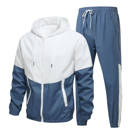 Cross-border wholesale new men's sportswear suit men's autumn casual Korean style leggings hooded two-piece suit