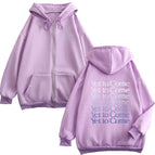 Purple Zip Cardigan Fleece / S