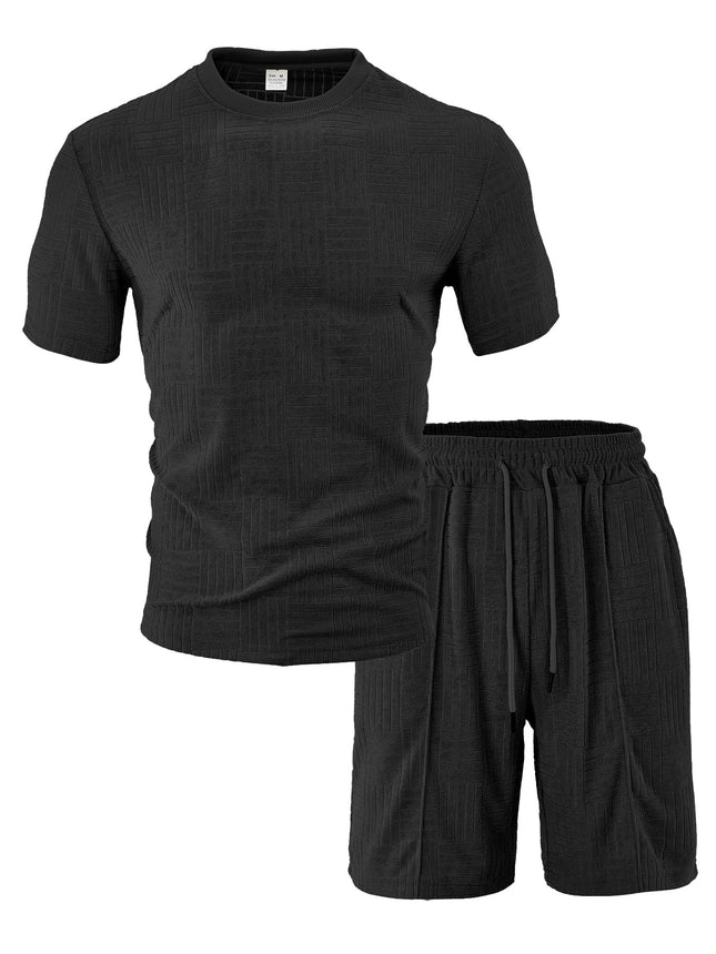 2025 Cross-Border American Muscle Sports Fitness Short-Sleeved Suit Men's Basketball Autumn Running Training Towel Cloth Stripess