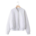 flower gray top / S