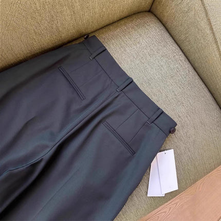 Close your eyes into no D recommend! Guest Italian ~ Worsted Casual Small Wide Leg Pants Women's Straight High Waist Slimming