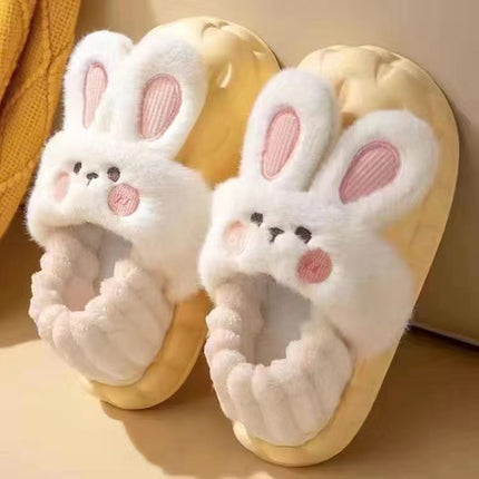 Anti-Slip Waterproof Winter White Rabbit Removable and Washable Dormitory Warm Home Cotton Couple Warm Little White Rabbit Room