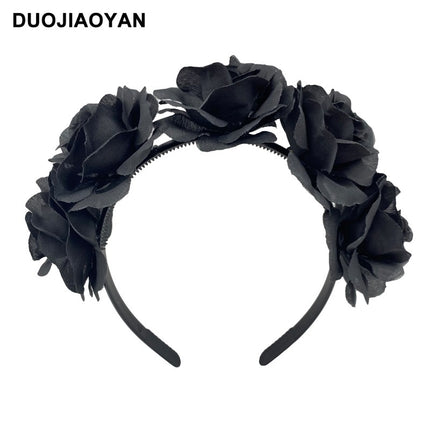 Spider Flower Party Halloween New Flower Headdress Hair Hoop Wholesale Makeup Personality European and American Cosplay