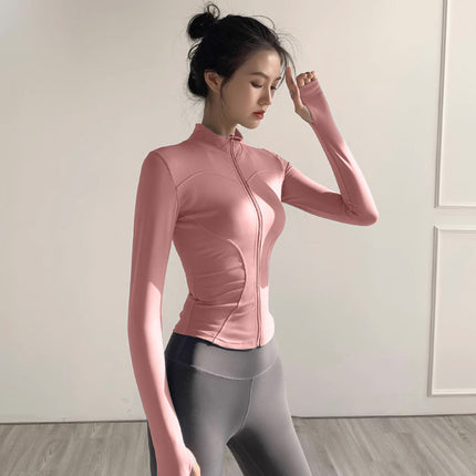 Yoga Clothing for Women 2026 New Style Jacket Quick-Drying Fitness Clothing Sports Running Suit Long-Sleeved Pilates Training Top