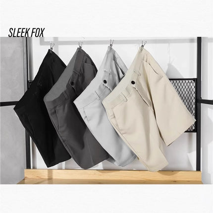 Summer Men's Korean Style Trendy Business Shorts, Wrinkle-Free Thin Casual Dress Shorts