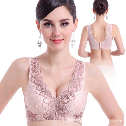 Old Vest plus size Underwear Non-steel Bra Small Chest Gathering Thickened Thin Para Breast Bra