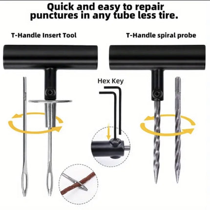 Amazon Hot Sale 57 Piece Tire Repair Tool Kit Metal Tools Car Motorcycle Vacuum Tire Household
