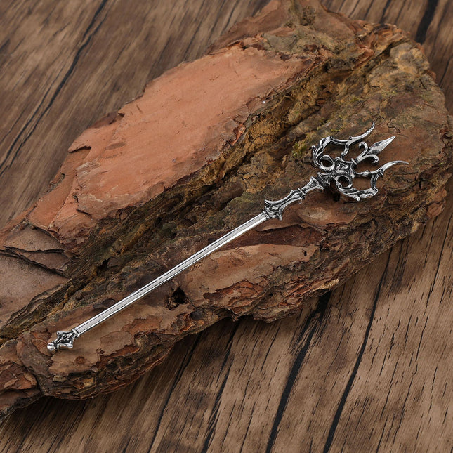 Popular Retro Trident Sword Hair Stick Hairpin Women's Hairpin Nordic Norwegian Style Viking Weapon Hair Accessories Gift Wholesale