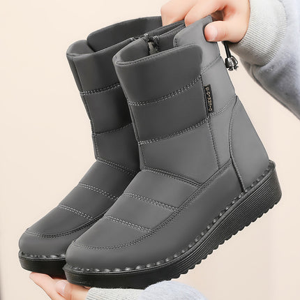 New Style Long-Tube Polyurethane Women's Boots with Velvet and Thickened Outdoor Warm Snow Boots for Cold Protection and Lightweight Cotton Boots Cross-Border