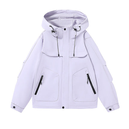 Outdoor Sports Waterproof and Windproof High Collar Functional Jacket 2025 New Work Clothes Group Clothes