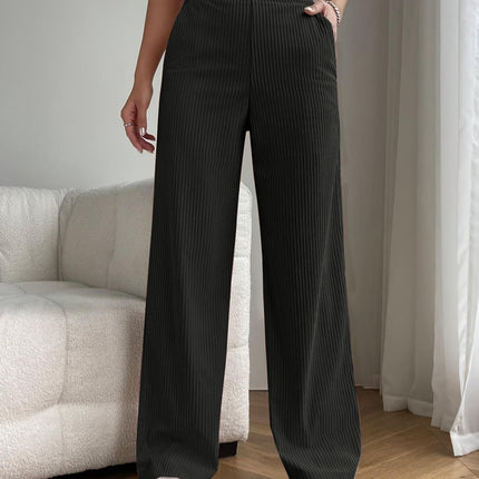 2025 New Women's Trousers Cross-border Spring and Autumn High Waist Loose Wide Leg Pants Drain All-match Casual Straight Pants
