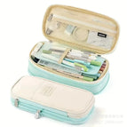 Canvas retractable pencil case [green]