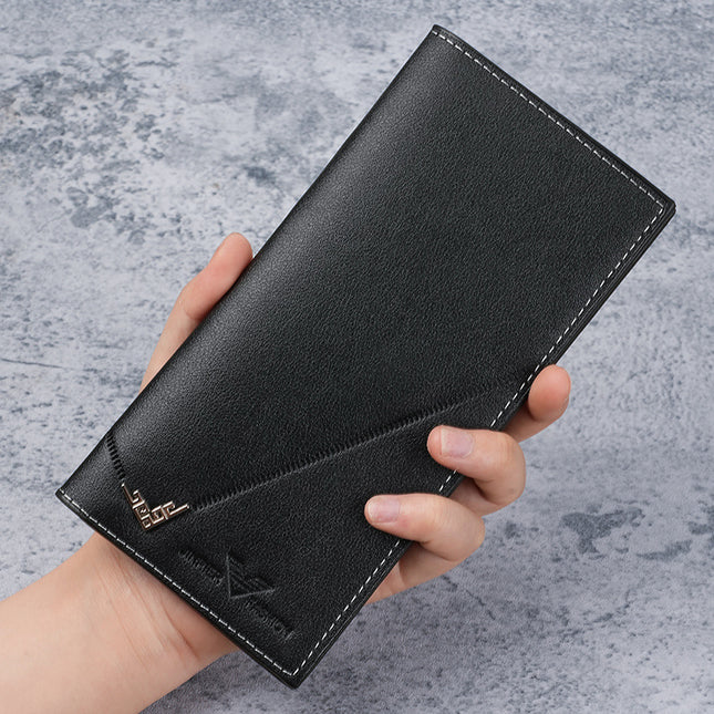 New Long Men's Wallet Vertical Style Thin Youth Wallet Multi-Card Slot Large Capacity Fashion Wallet Manufacturer Wholesale