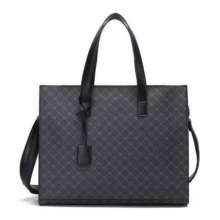 Men's bag 2022 new men's briefcase business handbag fashion vintage printing office computer bag wholesale