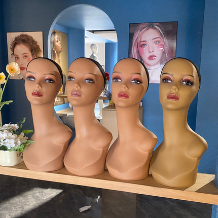 European and American wig model head shoulder model wig hat scarf jewelry window display props mannequin