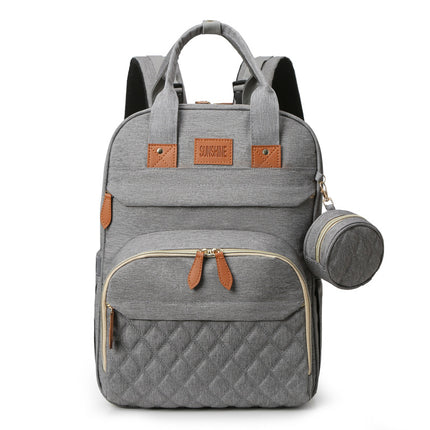Mummy Bag, Large Capacity Backpack, Portable, Hangable Stroller, Folding Bed, Mother Travel Insulated Mother and Baby Bag