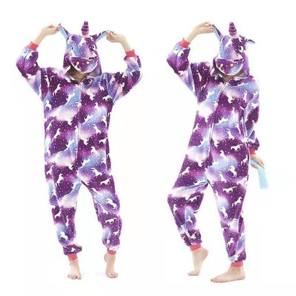 Cross-Border Wholesale Flannel Unicorn Onesie Pajamas Cartoon Animal Cute New Style Adult Cross-Border Loungewear