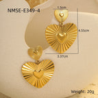 Nmse-e349-4 golden love earrings / 18K