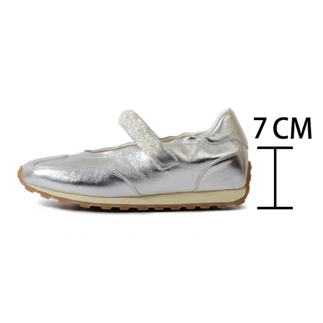 2025 New Products-Small Mouth Ballet Training Shoes Women's Spring and Summer New Thick-soled Sports Mary Jane Shoes