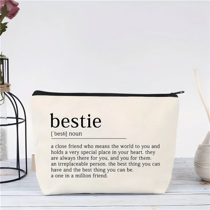Cross-border Hot Selling Printed Canvas Cosmetic Bag Women Clutch Bag Student Zipper Pencil Case Wholesale Large Capacity Storage Bag