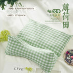 [bamboo stream green] 100% cotton - buckwheat, mugwort and date pillow flower and grass one-piece pillow
