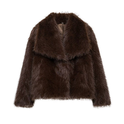 SAW AliExpress Independent Station Women's Wear European and American Style Artificial Fur Effect Short Coat 4360 240 712