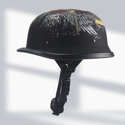 Cross-Border Exclusive Dot German-Style Soldier Helmet, Vintage Helmet, Scooter Cruiser Half Helmet, Unisex, Dot Certified